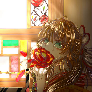 椿と少女が私を見て