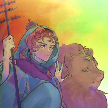 法皇と獅子