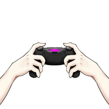 くろいけもみみ　ゲーミングおてて　透過