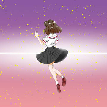 夢の世界にジャンプするJK