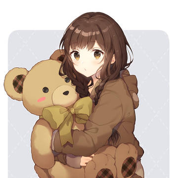 テディベアとみつあみちゃん