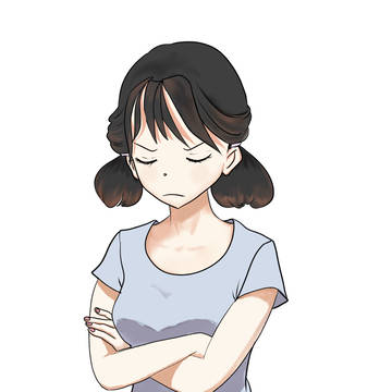 生气的女孩