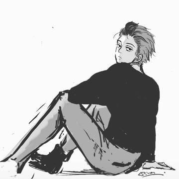 回眸的男子