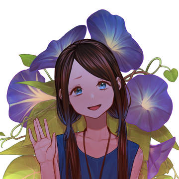 青い朝顔