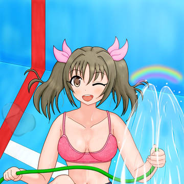 プール掃除加奈ちゃん(差分)