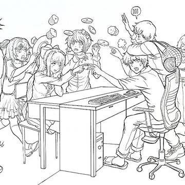 同人文插图《你好，莫妮卡》