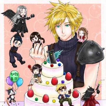 クラウド誕生日イラスト