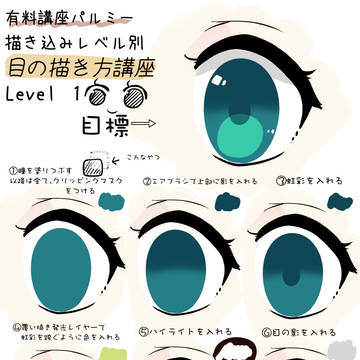 目の描き方講座<描き込みレベル1>