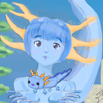 Axolote azul