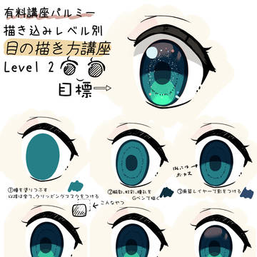 目の描き方講座＜描き込みレベル２＞