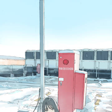 雪と駐車場