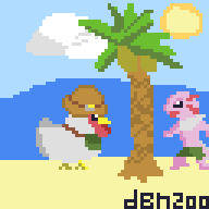 オリジナルのゲーム風のドット絵