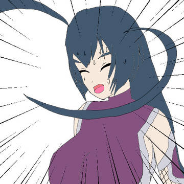 触覚を振り回すアサギ