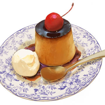 喫茶店ぽえむのむっちりカスタードプリン
