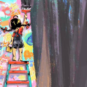 描いて消して描いて…