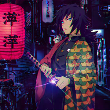 Giyu About To Slash A Demon