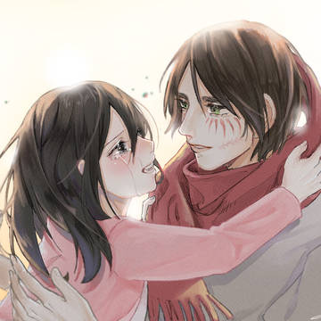 Eren & small Mikasa