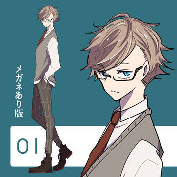 【創作男子｜01】表情カット追加＆無料ver公開しました！