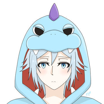 恐竜パーカーを着てみた四葉環くん🦖