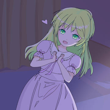 自室でネグリジェ
