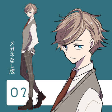 【創作男子】立ち絵｜02（メガネなしver）