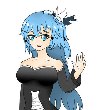 蓝发少女
