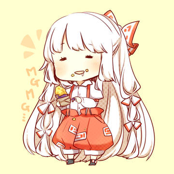 やきいもを食べる妹紅さん