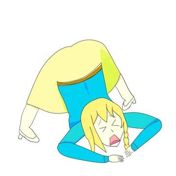 クレア先生にあのポーズしてもらいました
