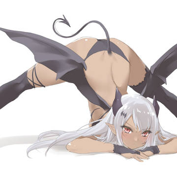 例のポーズをしてくれる悪魔っ娘