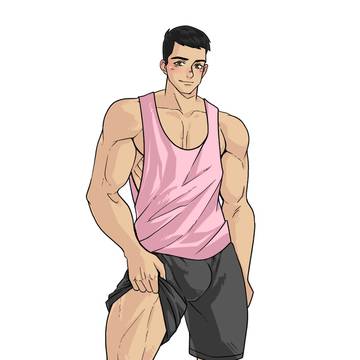 Cal showing off his thighs