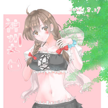 可愛い水着を着せた信州丸と涼月ワンドロ