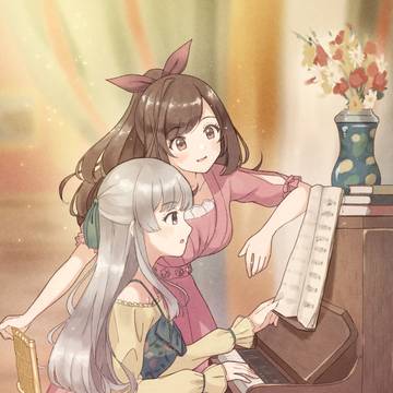 ピアノを弾く少女たち