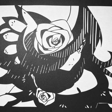 切り絵･ライスシャワー