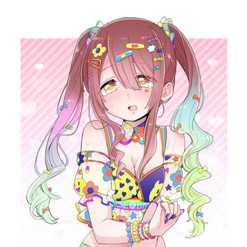 お腹は…見ないで~……