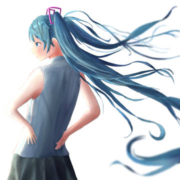 ミク描きました