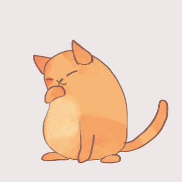 cleaning cat