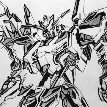 ガンダムバエル 手描き