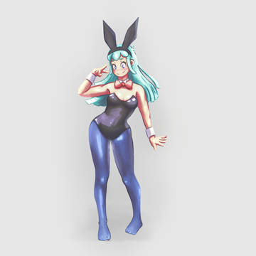 Bulma in rabbit costume