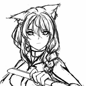 Tsukiyami Hiro rough sketch