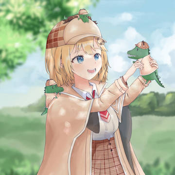 Ame playing with smol gators