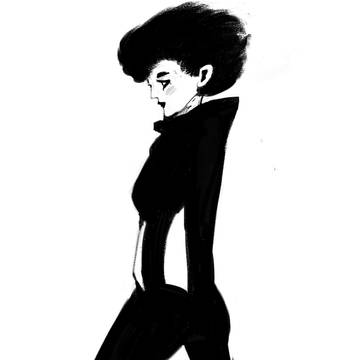Woman In Black Suit