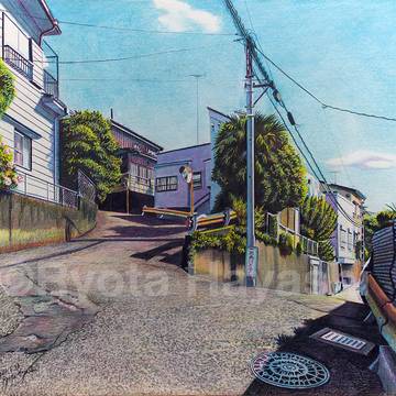 急坂の三叉路 新座市新座