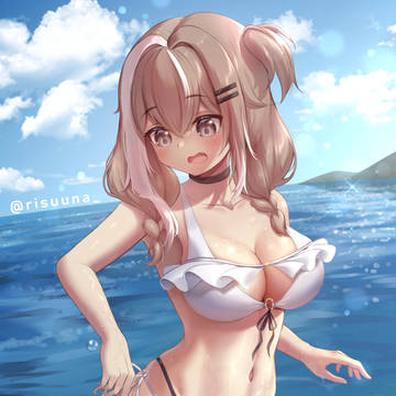 Ami at the beach