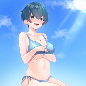 水着巨大娘！