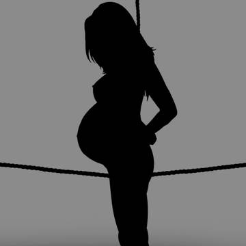 Pregnant on a rope