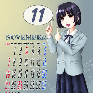 2021年JK制服カレンダー11月