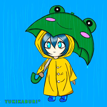 最近寒いですよね、雨の日。