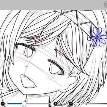有名絵師様のイラストの模写。