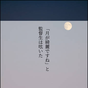 「月が綺麗ですね」と監督生は呟いた
