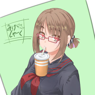 黒セーラー服の女の子